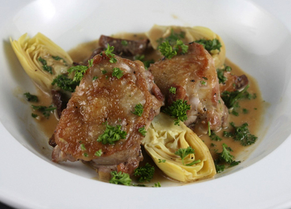 Medallions of chicken and artichokes, sautéed and served in our homemade marsala wine sauce.